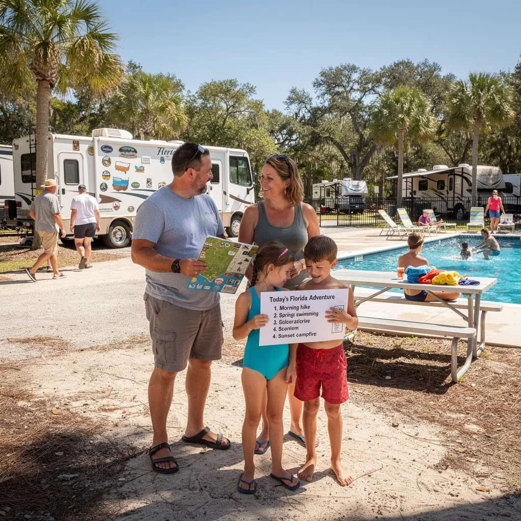 Путешественники наслаждаются видами на озеро во время остановки.